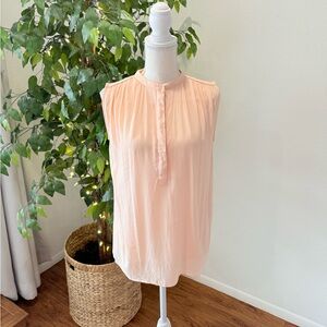 Vince | Sleeveless Shirred Crepe Top  | Size 4